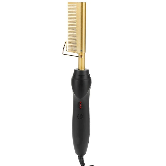 برس حرارتی حالت دهنده مو مدل PRESS comb22 با صفحات سرامیکی قابلیت تنظیم دما تا 450 درجه گرم شدن در 20 ثانیه و طراحی جمع وجور و ضد گره خوردگی سیم