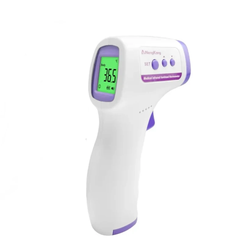 تب سنج دیجیتال غیر تماسی مادون قرمز مدل ANK-M3 با دقت اندازه گیری 0.1 درجه سانتی گراد، قابلیت سنجش دمای بدن در بازه 32 تا 44 درجه و دمای سطوح محیطی تا 99 درجه دارای حافظه 32 عددی و هشدار رنگی چراغLED