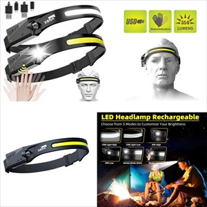 چراغ پیشانی شارژی اصلی برند معروف digital thunderx نور سفید